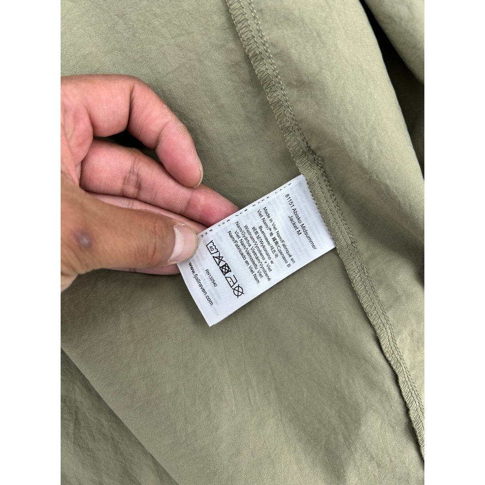 Fjallraven Abisko Midsummer Jacket Mens XL Green Lightweight Hooded 81151 - Picture 7 of 12